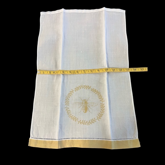 2 Linen Decorative Royal Bee Tea Towels Hand Towels - Picture 6 of 9